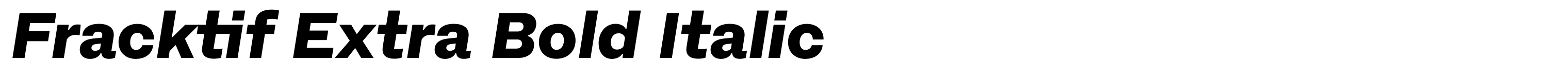 Fracktif Extra Bold Italic